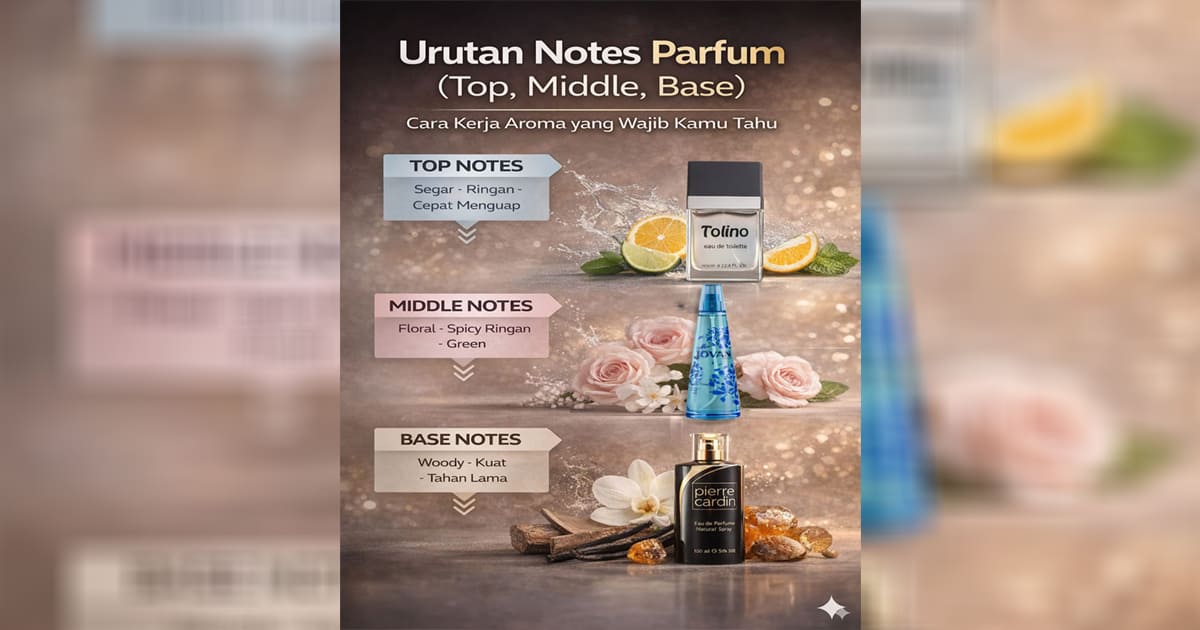 Urutan Notes Parfum (Top, Middle, Base): Cara Kerja Aroma yang Wajib Kamu Tahu