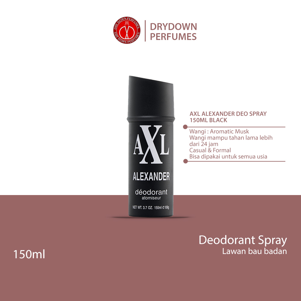 AXL ALEXANDER DEODORANT SPRAY 150ML BLACK