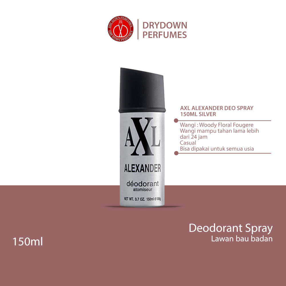 AXL ALEXANDER DEODORANT SPRAY 150ML SILVER