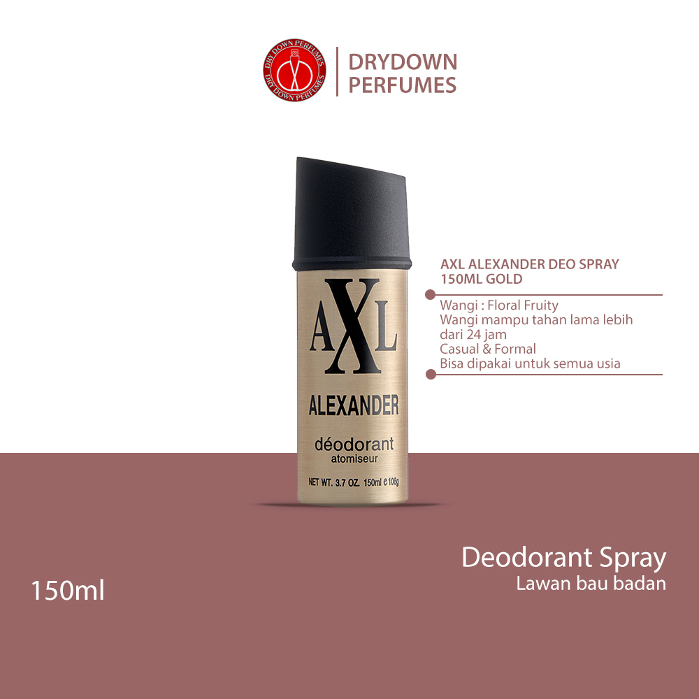 AXL ALEXANDER DEODORANT SPRAY 150ML GOLD