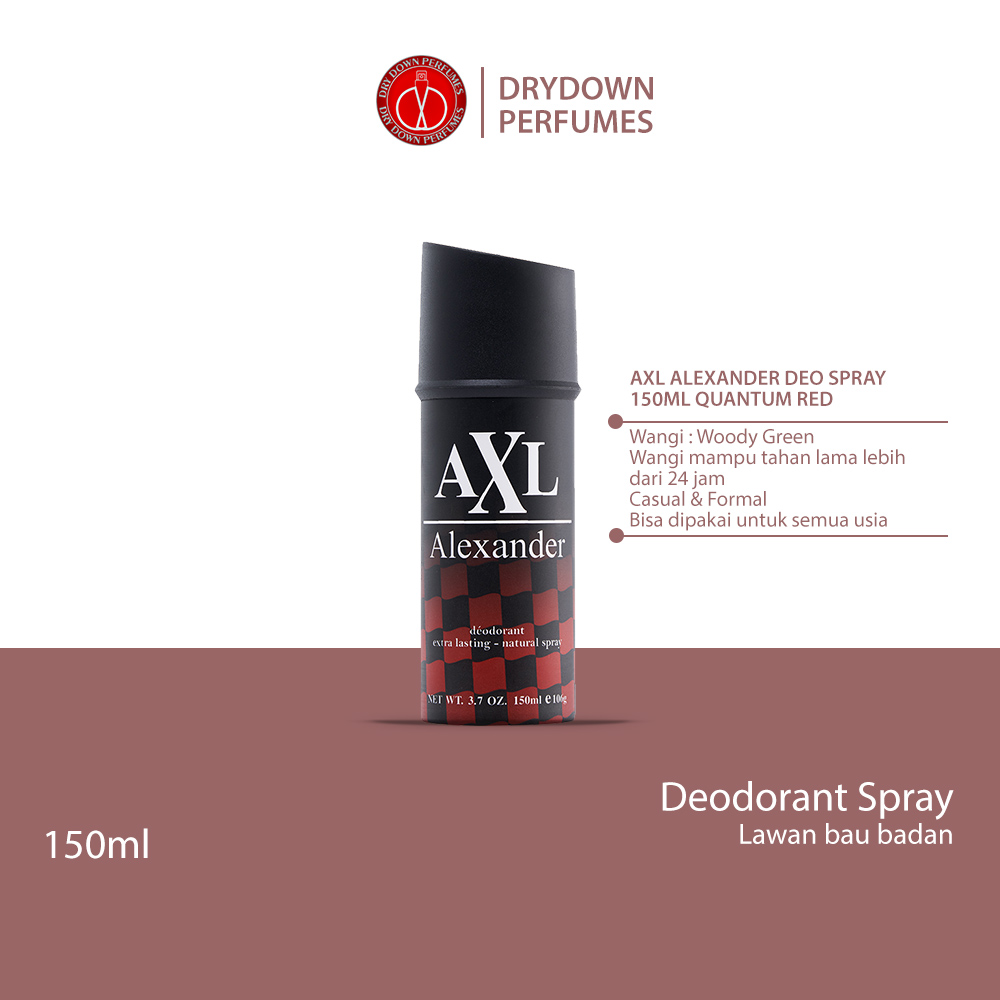 AXL ALEXANDER DEODORANT SPRAY 150ML QUANTUM RED