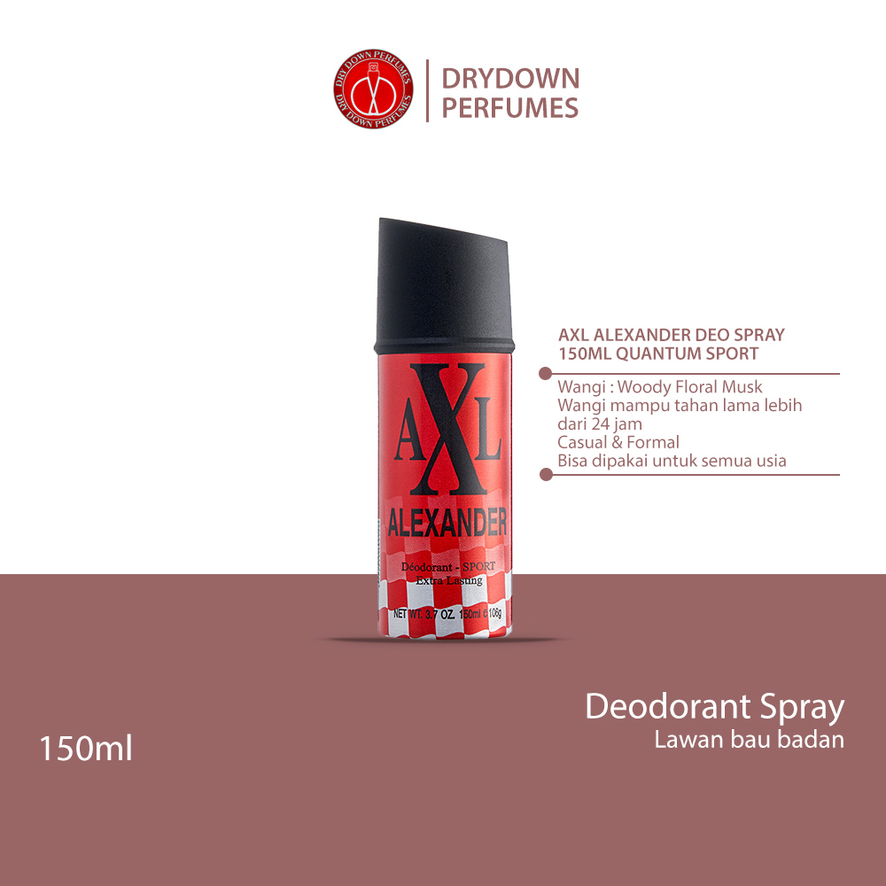 AXL ALEXANDER DEODORANT SPRAY 150ML QUANTUM SPORT